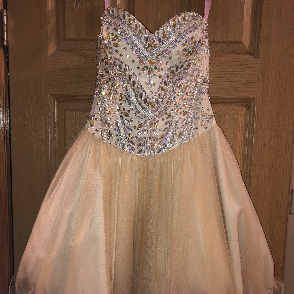 Champagne Beaded Dress